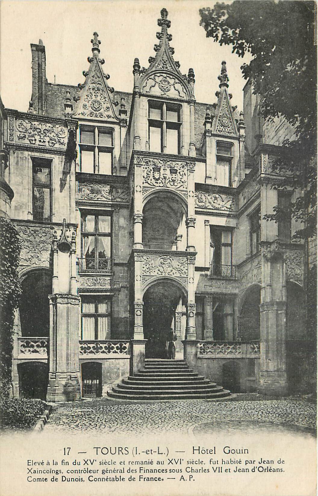 CPA Tours I et L Hotel Gouin 