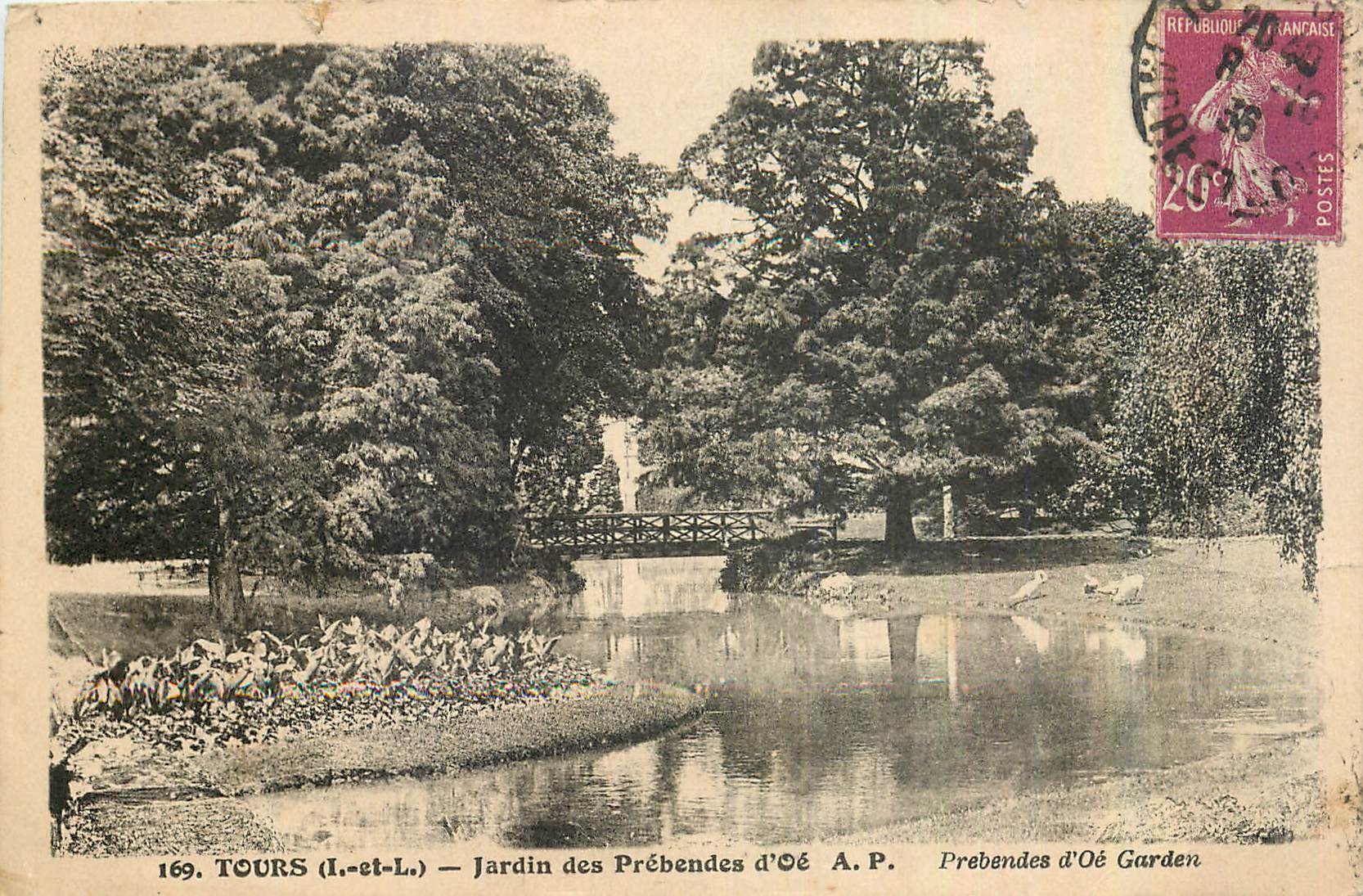 CPA Tours I et L Jardin des Prebendes 