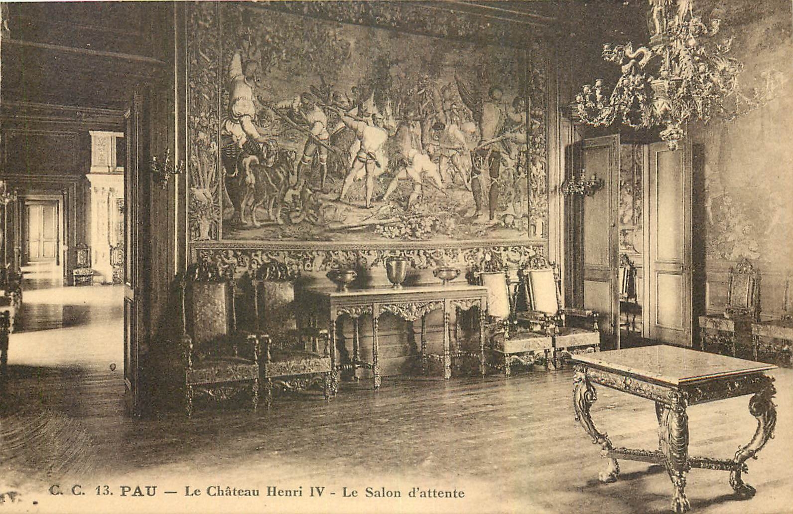 CPA Pau Le Chateau Henri IV Le Salon d'Attente 