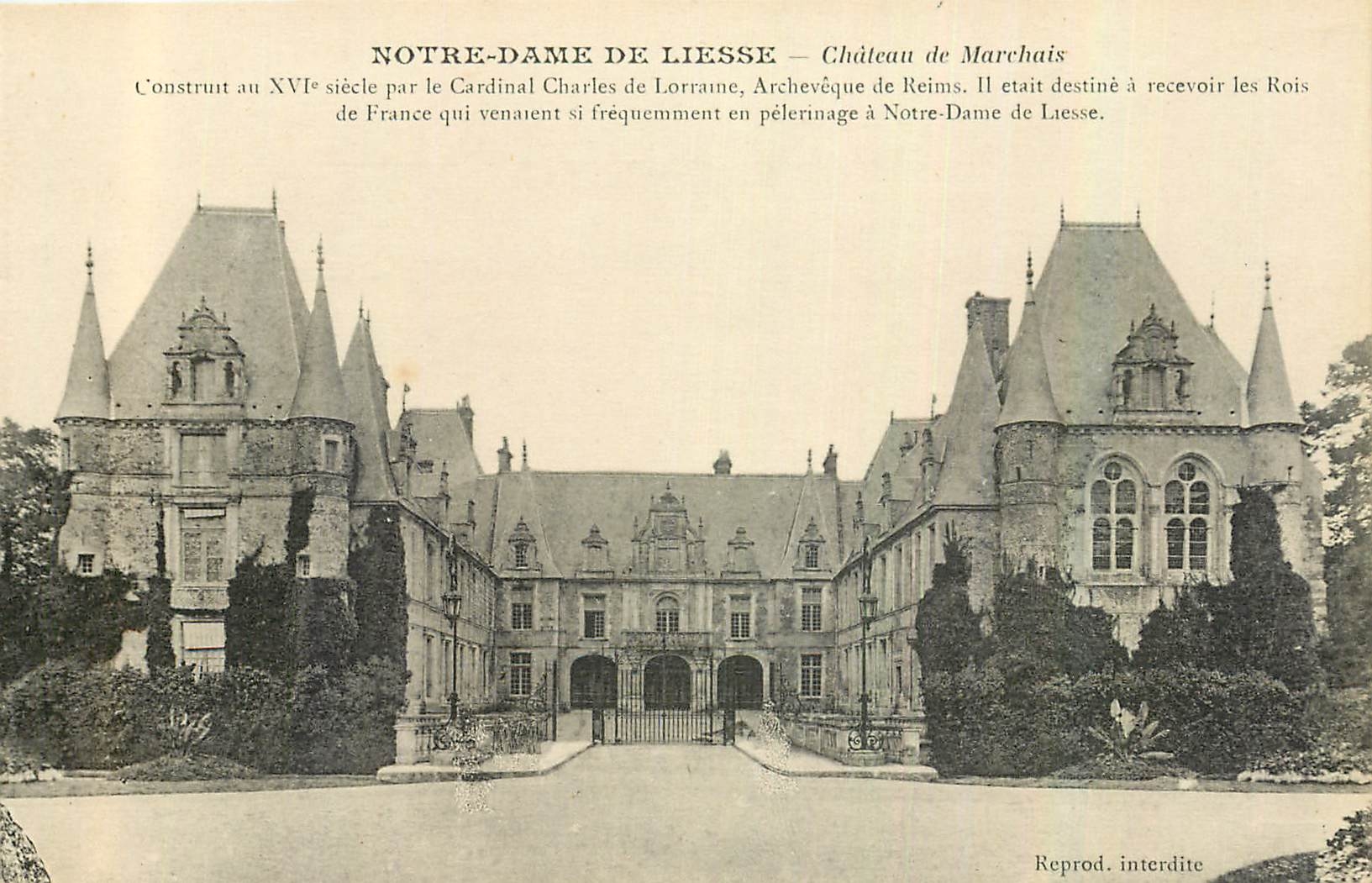 CPA Notre Dame de Liesse Chateau de Marchais 