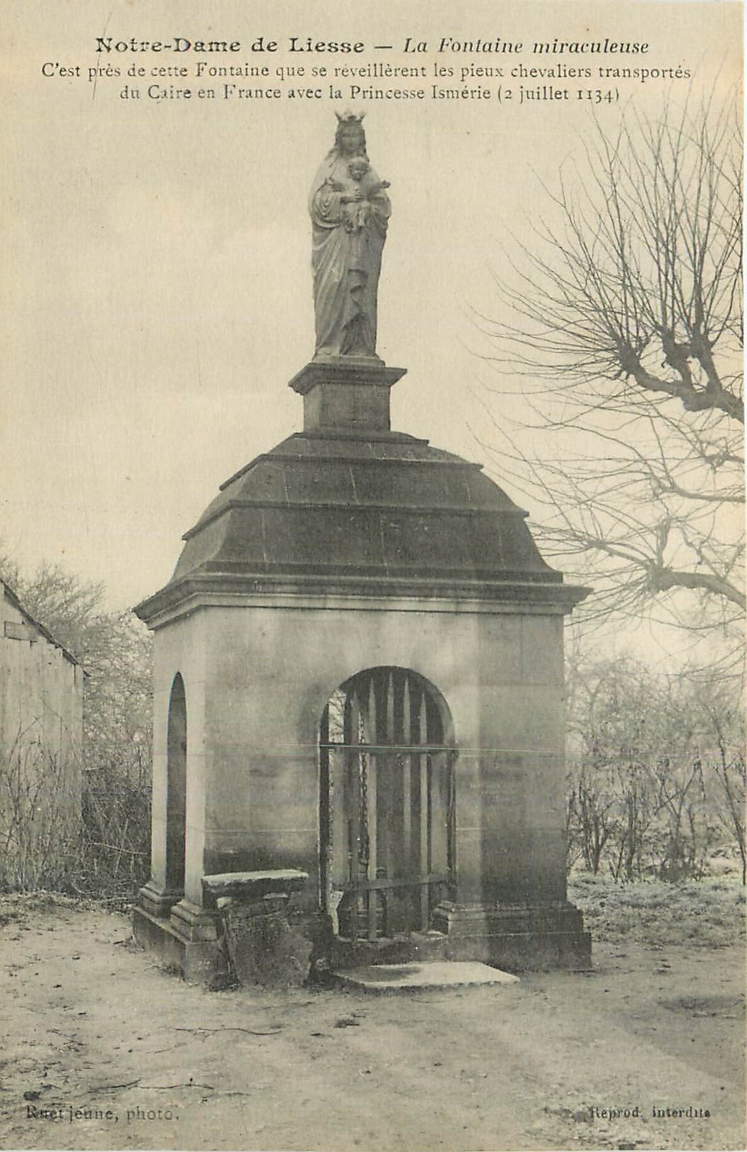 CPA Notre Dame de Liesse La Fontaine miraculeuse 