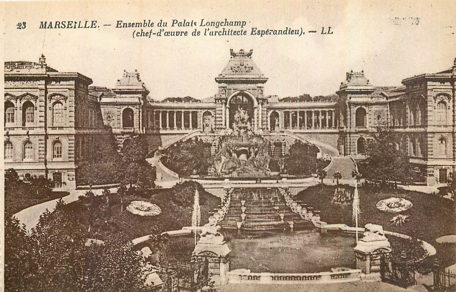 CPA Marseille Ensemble du Palais Longechamp
