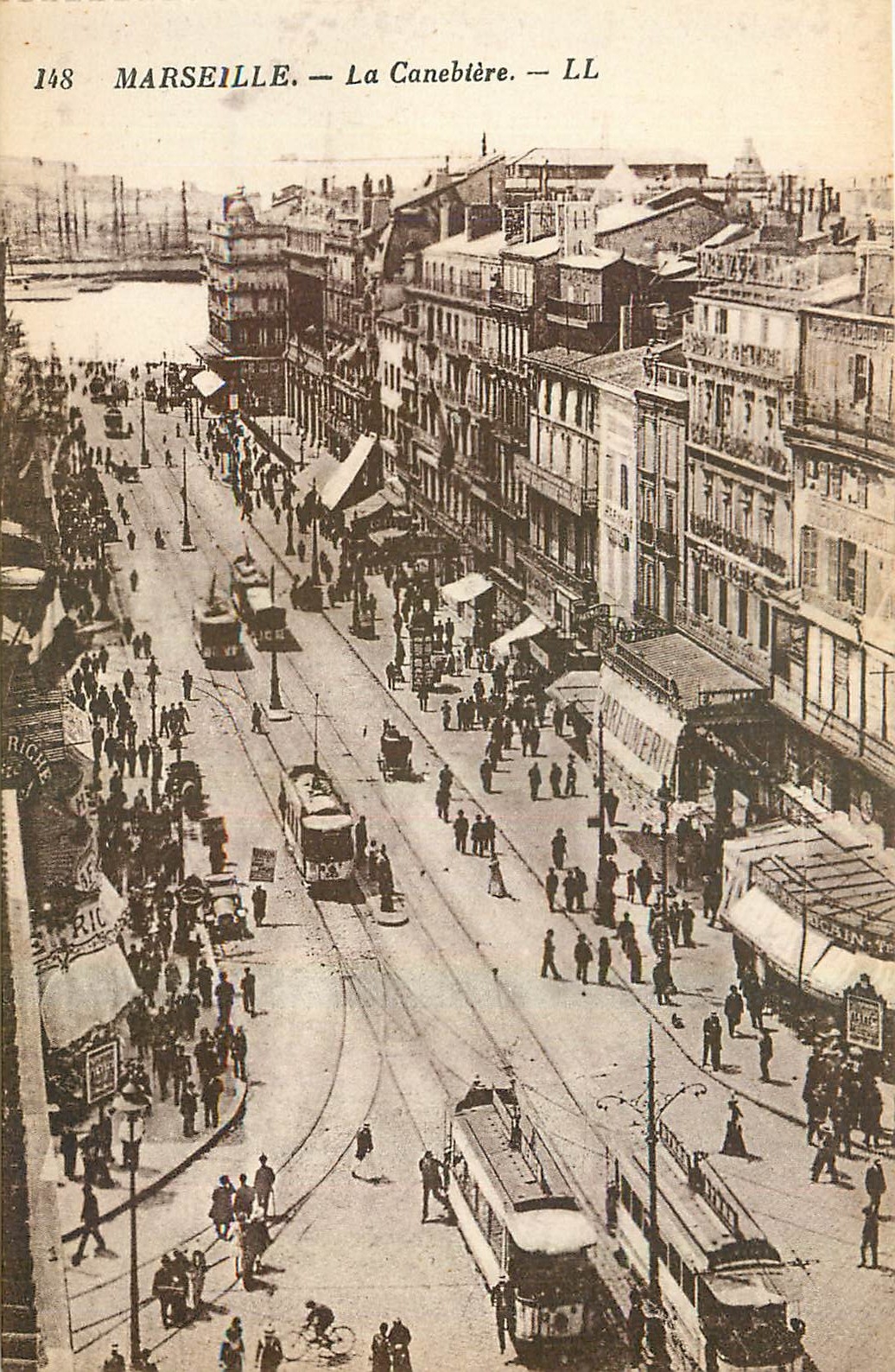 CPA Marseille La Canebiere Tramway