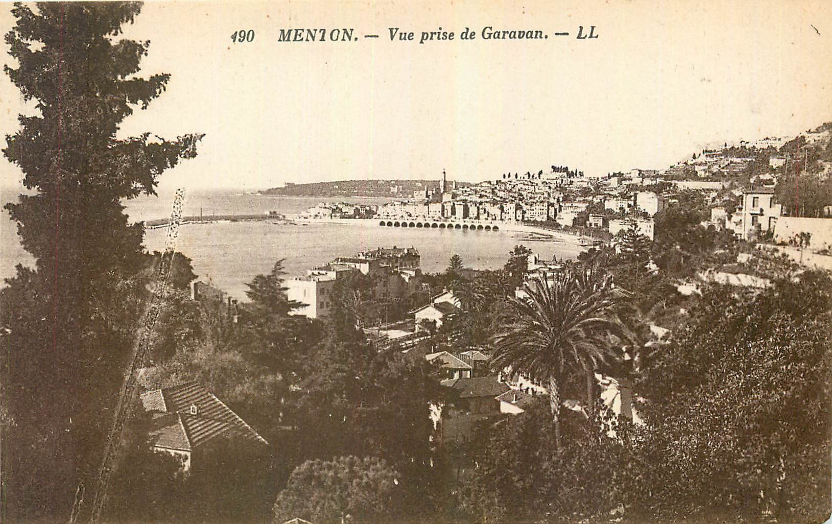 CPA Menton Vue prise du Garavan 