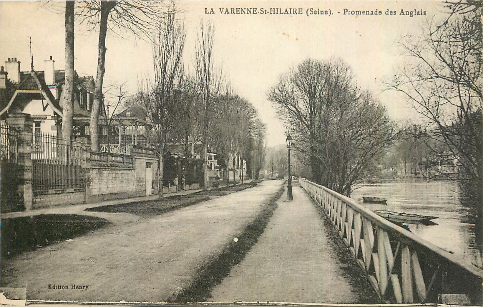 CPA La Varenne St Hilaire Seine Promenade des Anglais 