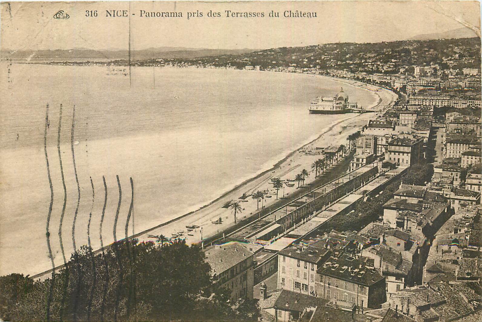 CPA Nice Panorama pris des Terrasses du Chateau 