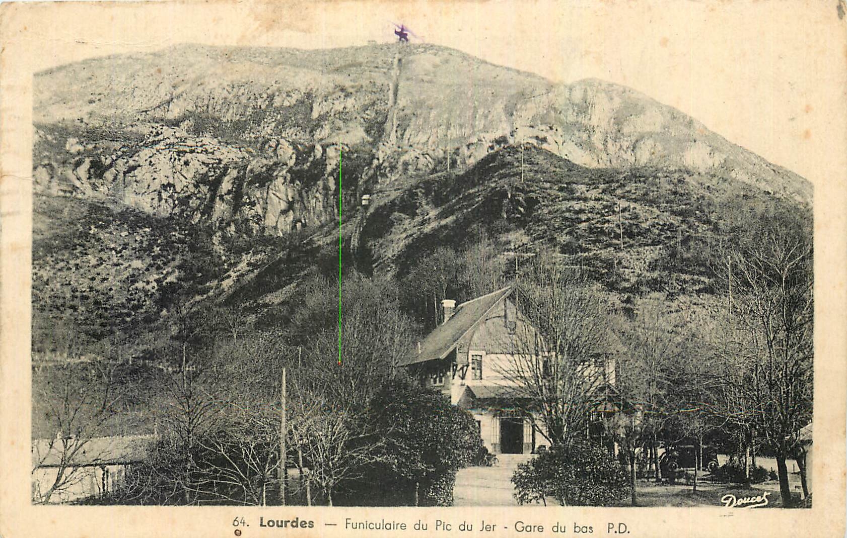 CPA Lourdes Funiculaire du Pic du Jer Gare du bas