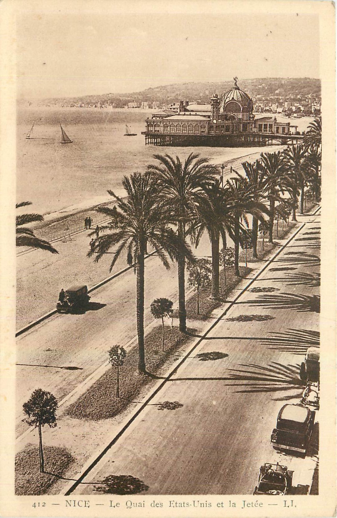 CPA Nice Le Quai des Etats Unis et la Jetee 