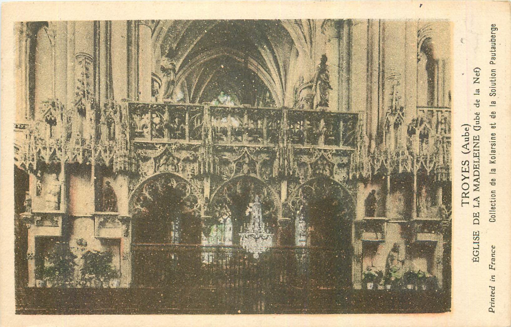 CPA Troyes Aube Eglise de la Madeleine Jube de la Nef 