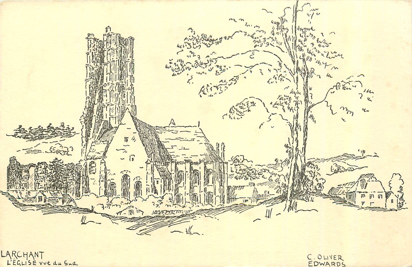 CPA Larchant l'Eglise vue du Sud 