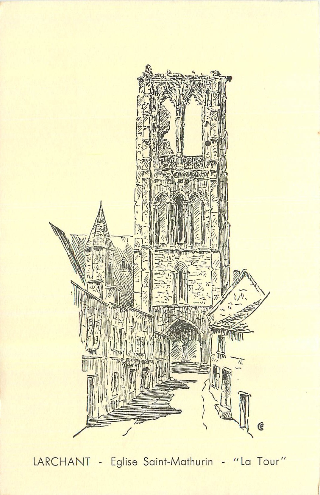 CPA Larchant Eglise Saint Mathurin la Tour 