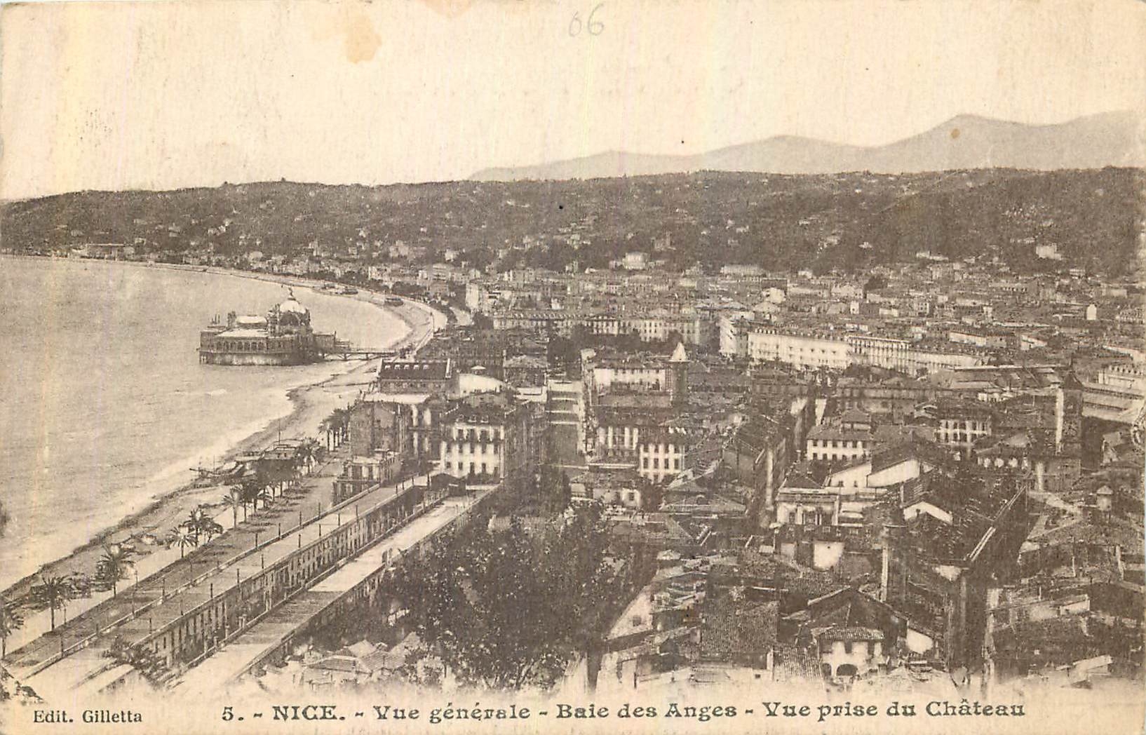 CPA Nice Vue generale Baie des Anes Vue prise du Chateau 