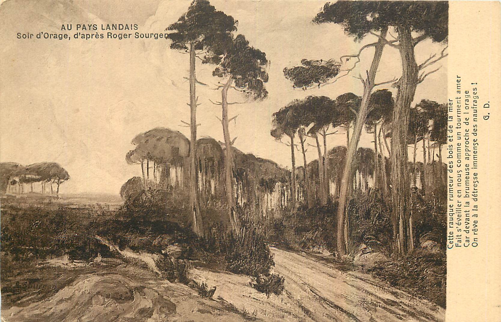 CPA Au Pays Landais Soir d'Orage d'apres Roger Sourgeon 