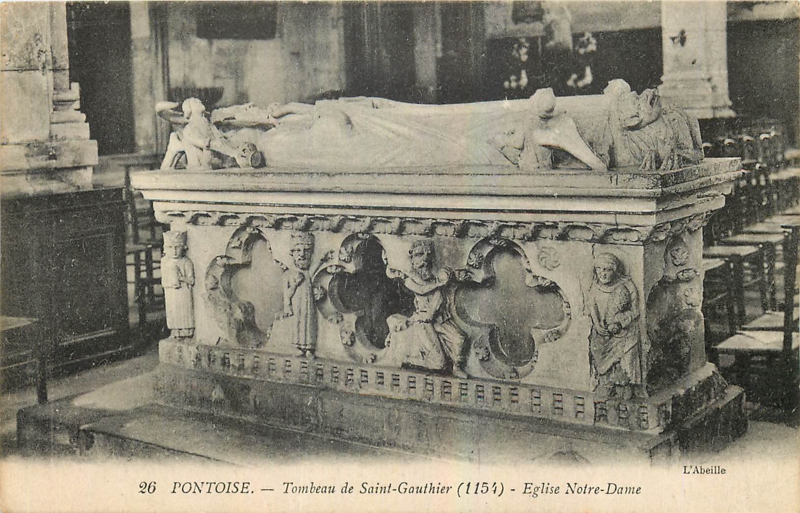 CPA Pontoise Tombeau de Saint Gauthier Eglise Notre Dame 