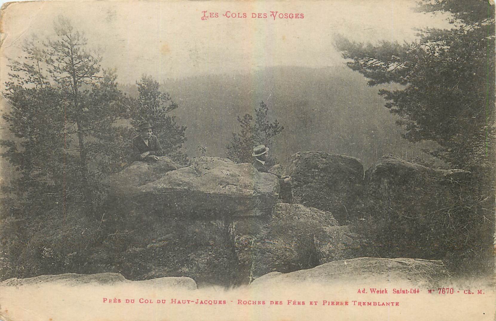 CPA Les Cols des Vosges Pres du Col du Haut St Jacques Roches des fees et pierre tremblante