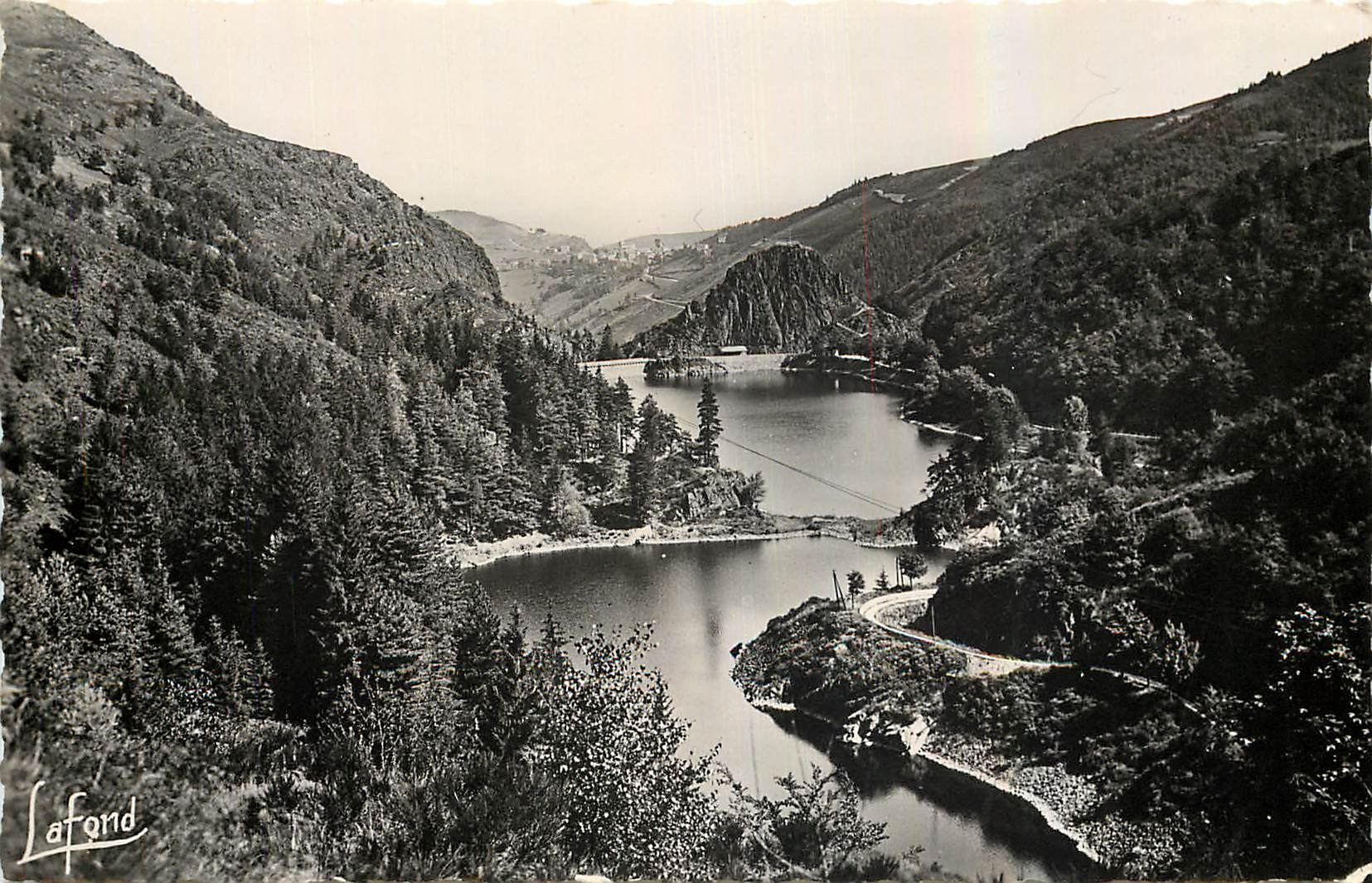 CPA Emvirons de Saint Etienne Rochetaillee Loire Vue panoramique du Barrage du Gouffre d'Enfer 