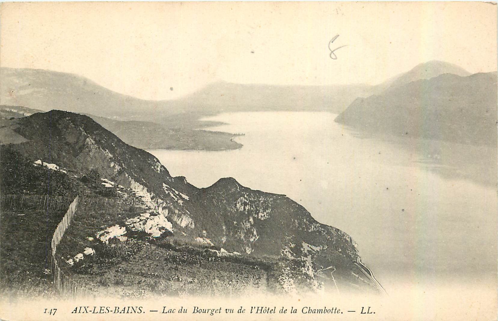 CPA Aix les Bains Lac du Bourges vu de l'Hotel de la Chambotte 