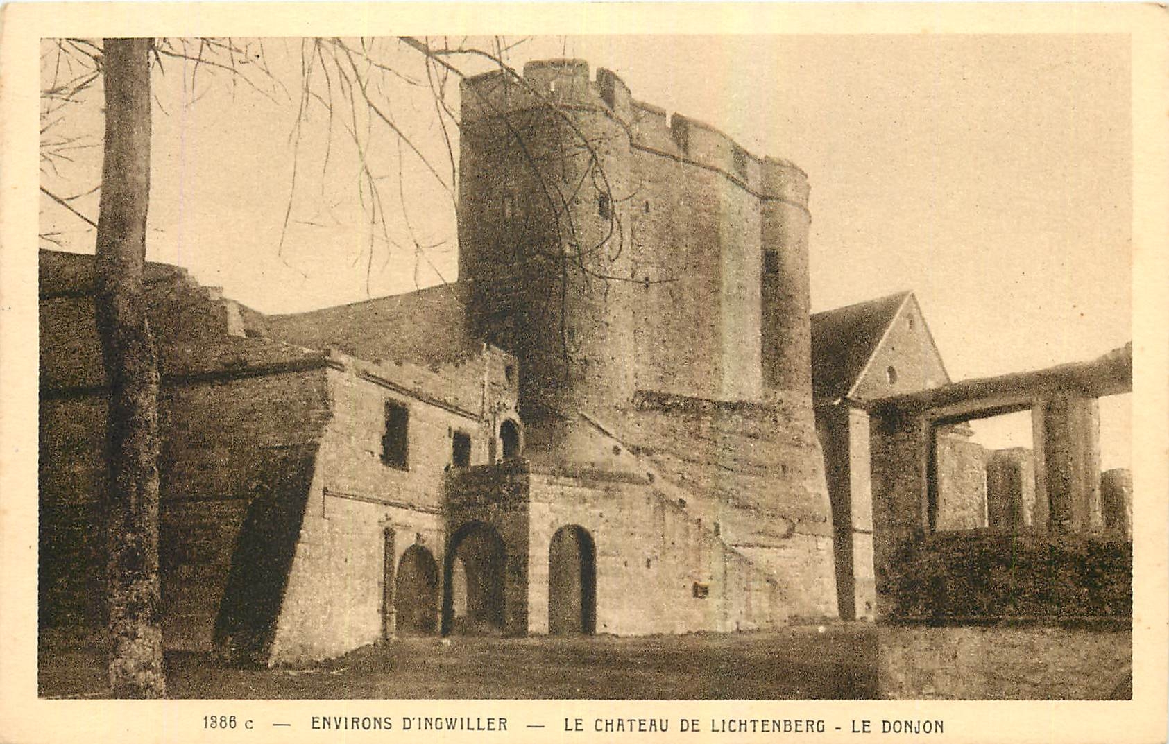 CPA Environs d'Ingwiller Le Chateau de Lichtenberg Le Donjon 