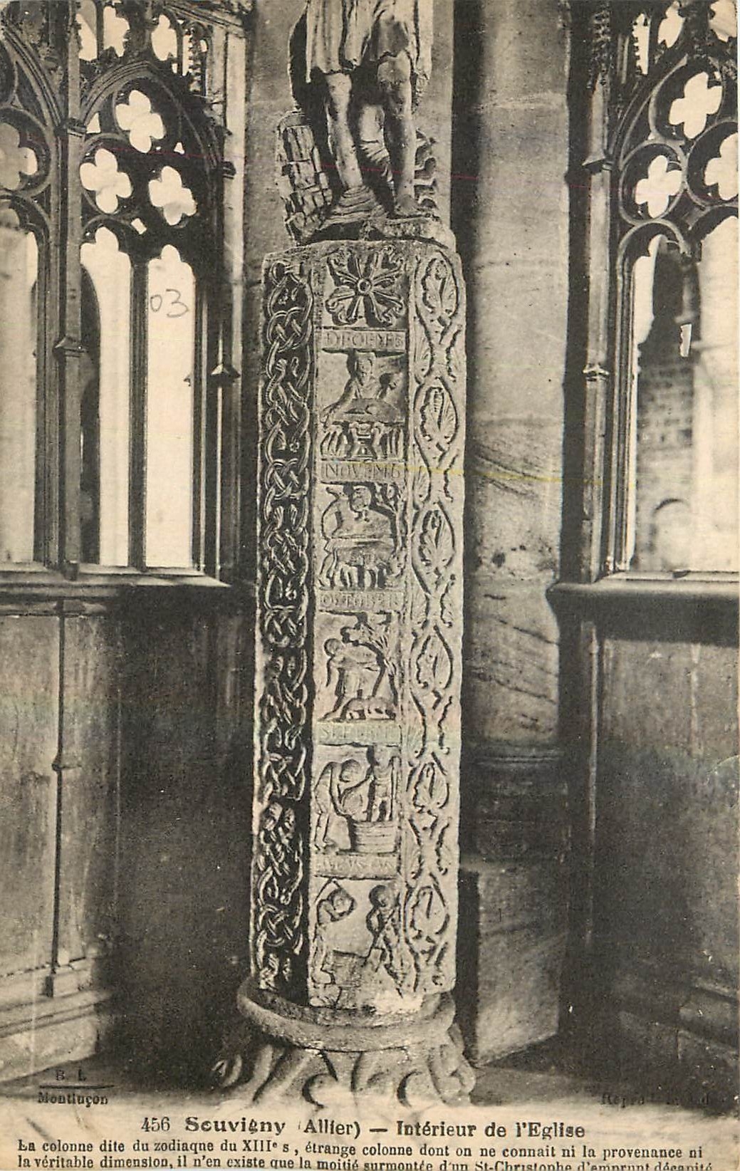 CPA Souvigny Allier Interieur de l'Eglise