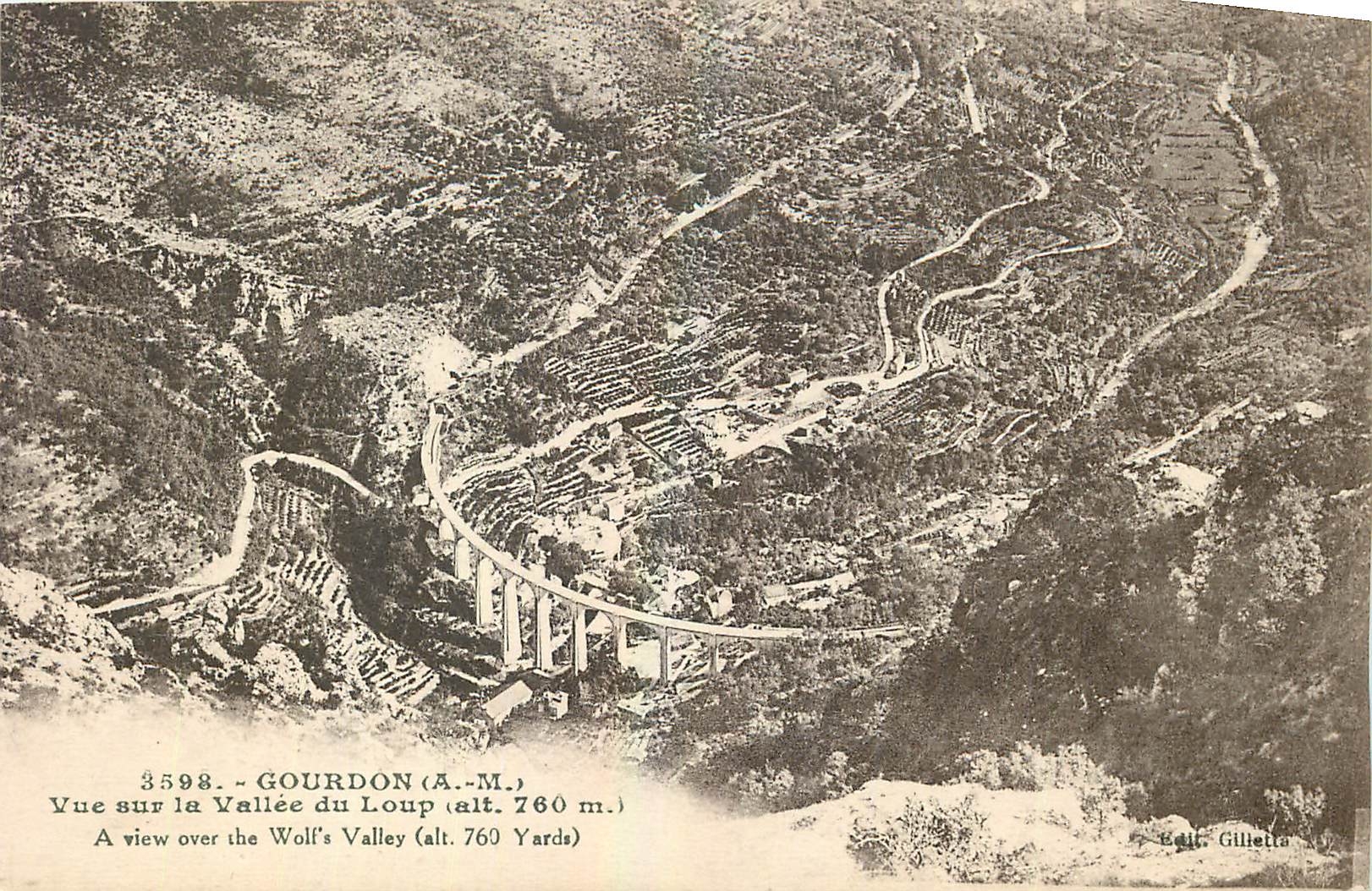 CPA Gourdon A M Vue sur la Vallee du Loup 