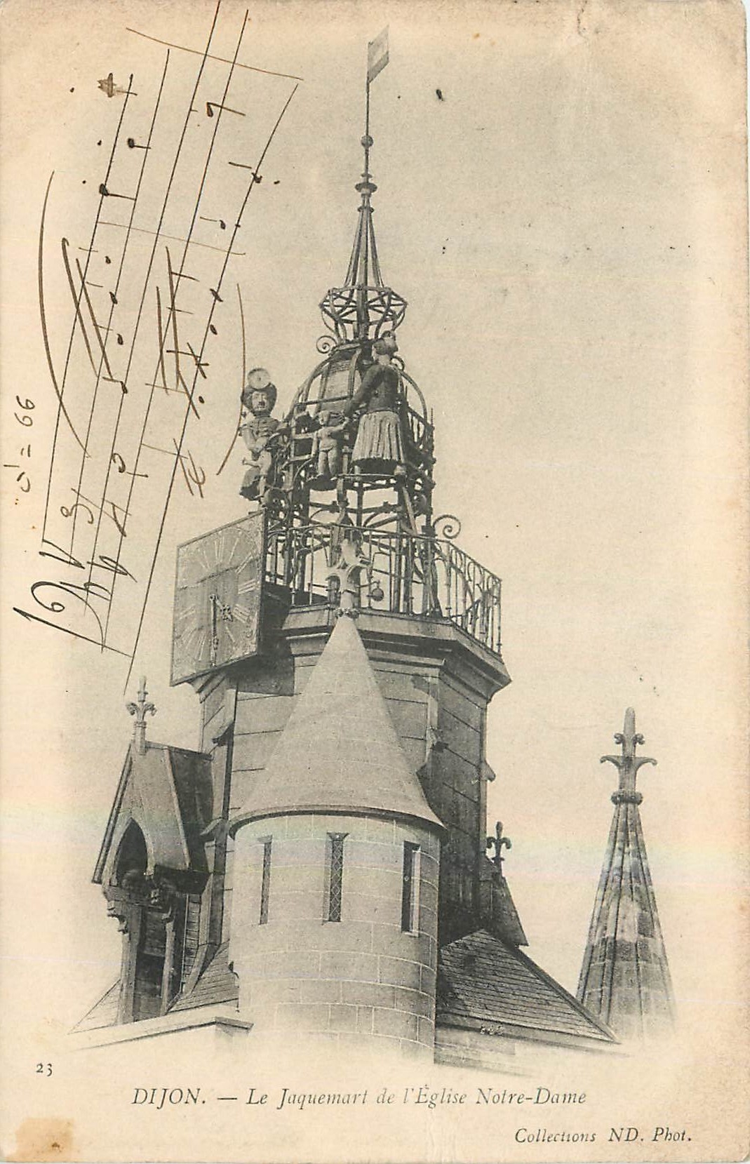 CPA Dijon Le Jaquemart de l'Eglise Notre Dame 