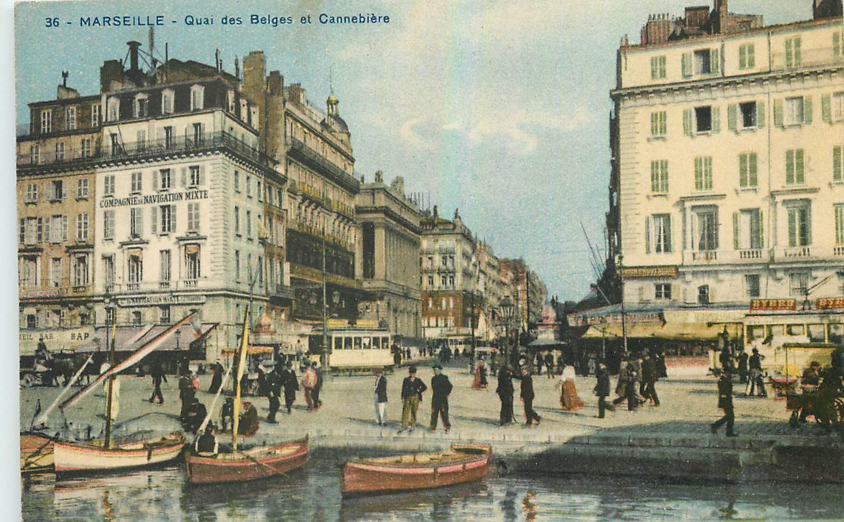 CPA Marseille Quai des Belges et Cannebiere