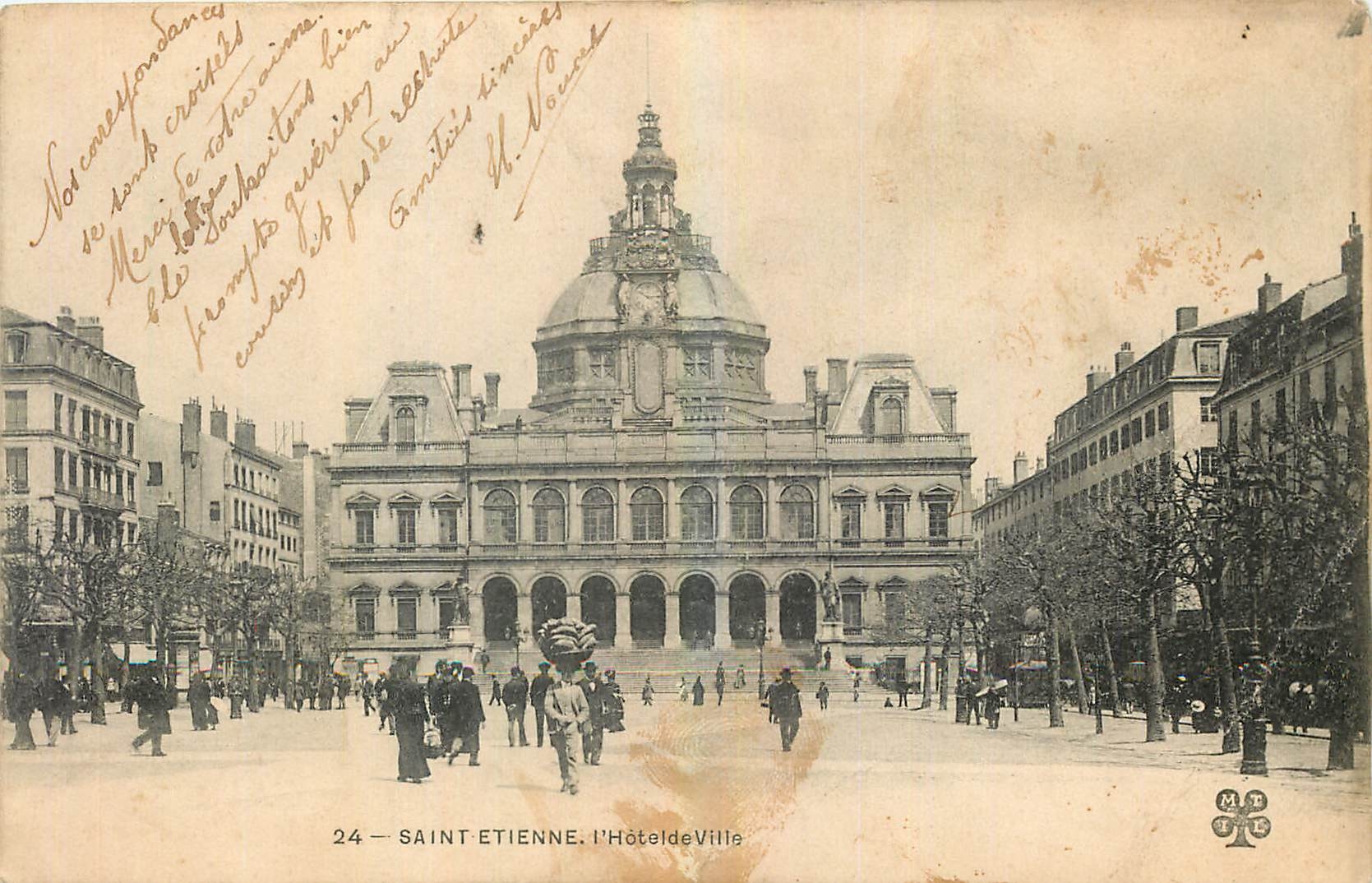 CPA Saint Etienne l'Hotel de Ville 