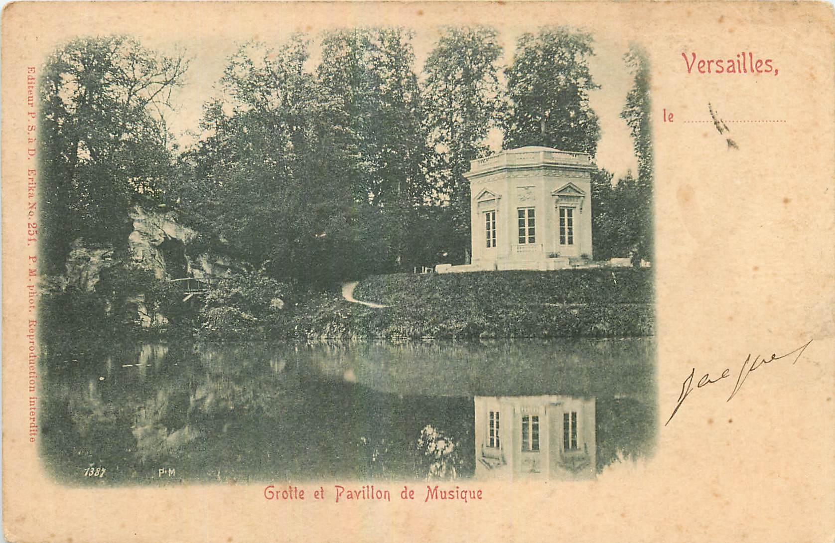 CPA Versailles Grotte et Pavillon de Musique