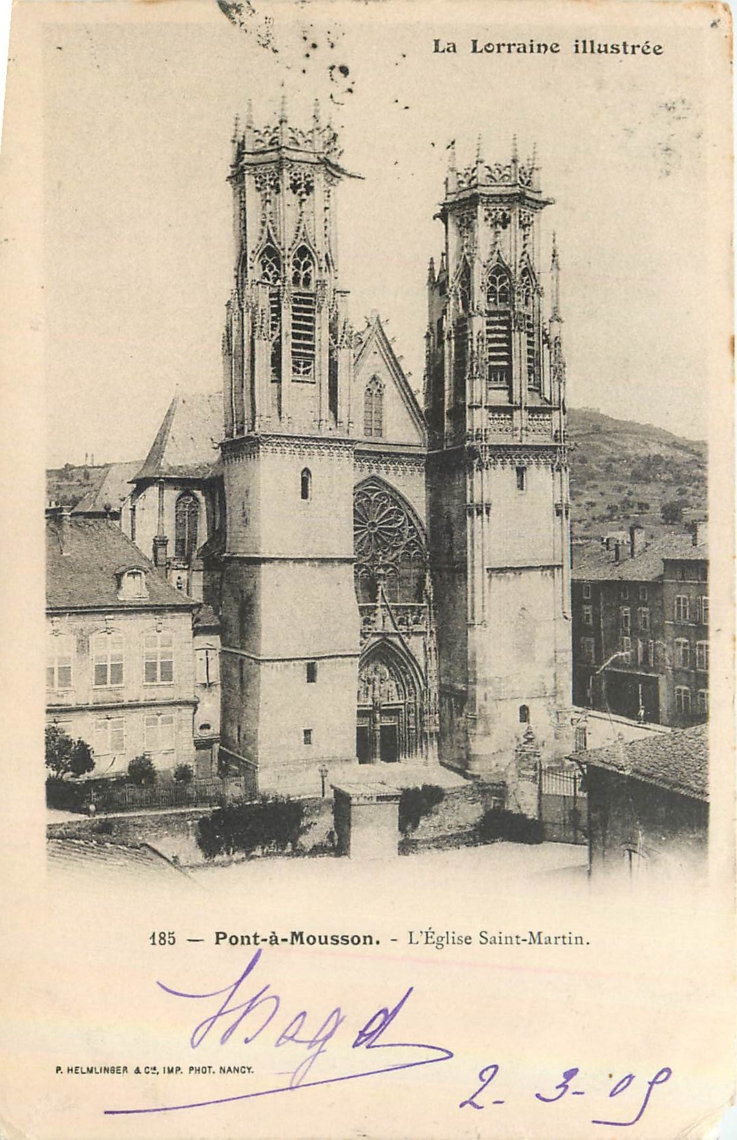 CPA La Lorraine Illustree Pont a Mousson L'Eglise Saint Martin