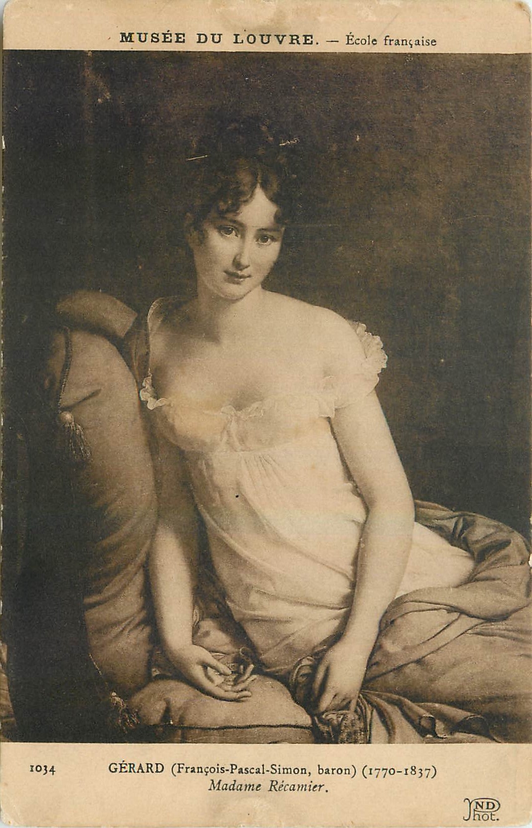 CPA Musee du Louvre Gerard Madame Recamier 