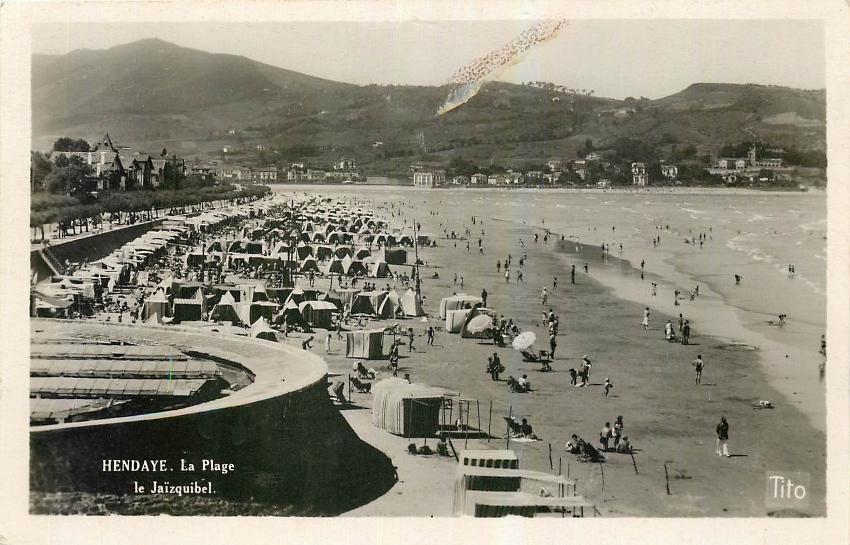 CPA Hendaye La Plage le Jaizquibel 