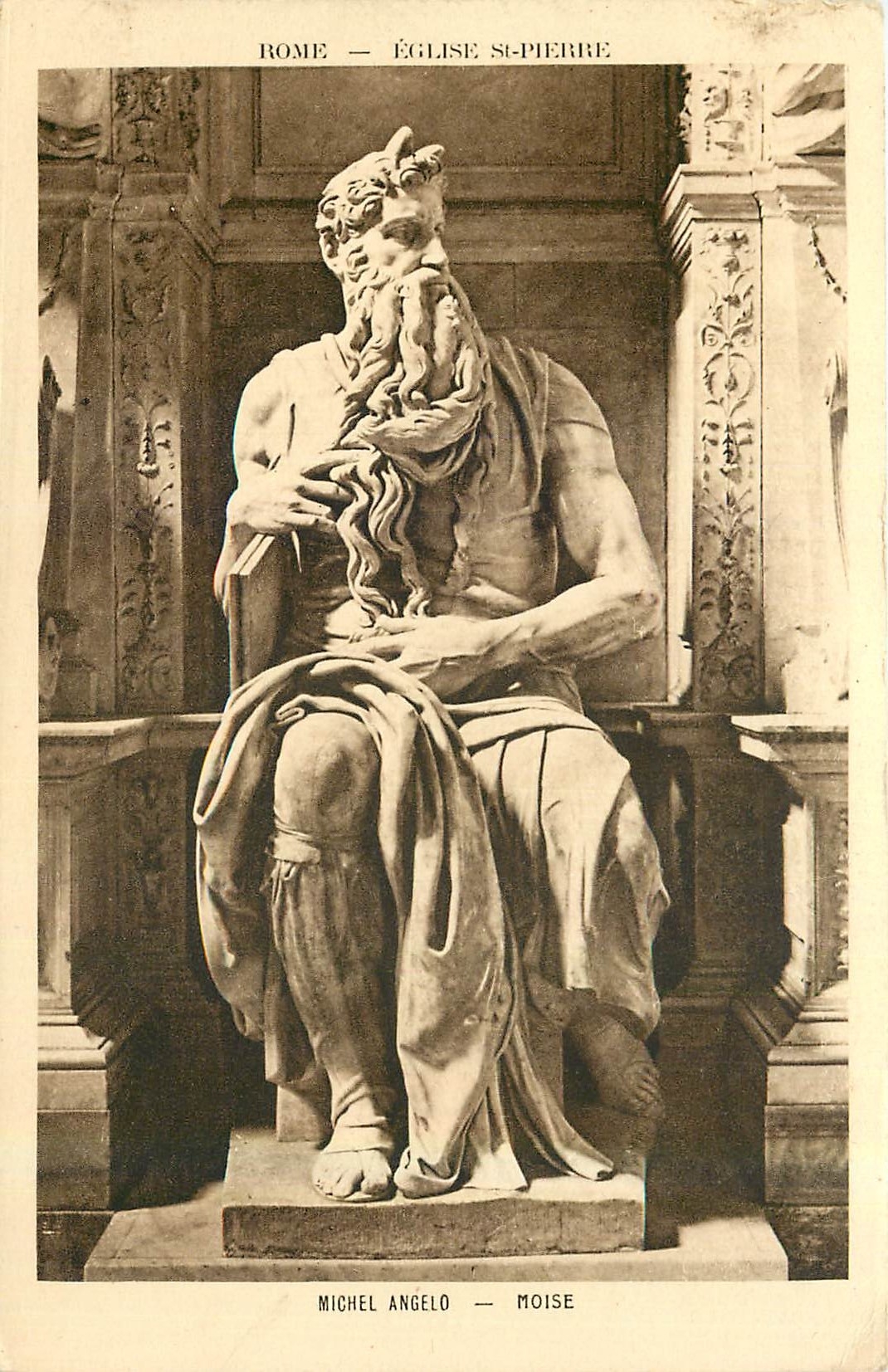 CPA Rome Eglise St Pierre Michel Angelo Moise