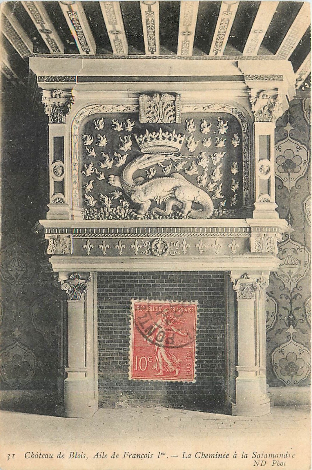 CPA Chateau de Blois Aile de Francois I La Cheminee a la Salamandre