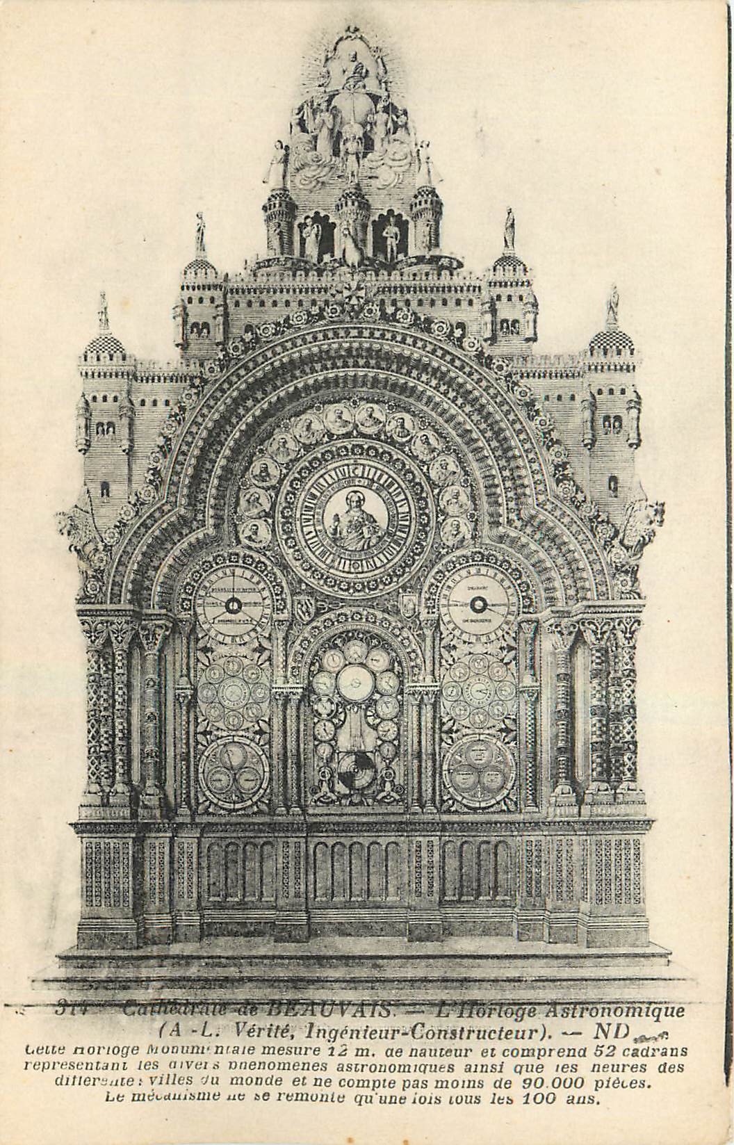 CPA Cathedrale de Beauvais L'Horloge Astronomique 