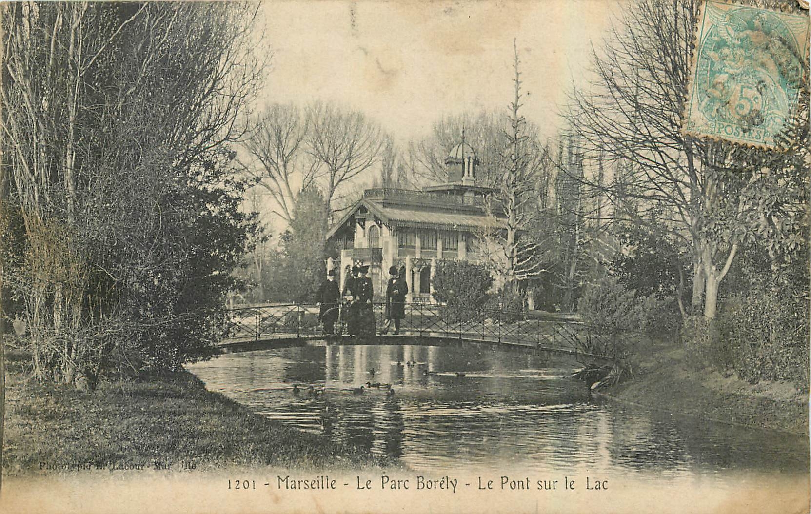 CPA Marseille Le Parc Bolery Le Pont sur le Lac