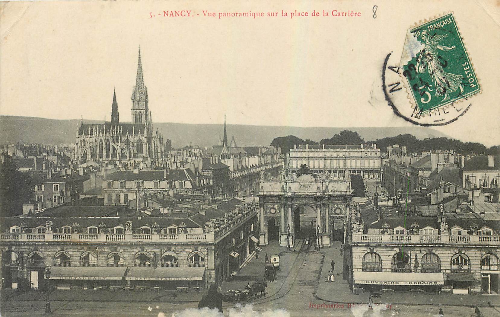 CPA Nancy Vue panoramique sur la place de la Carriere 