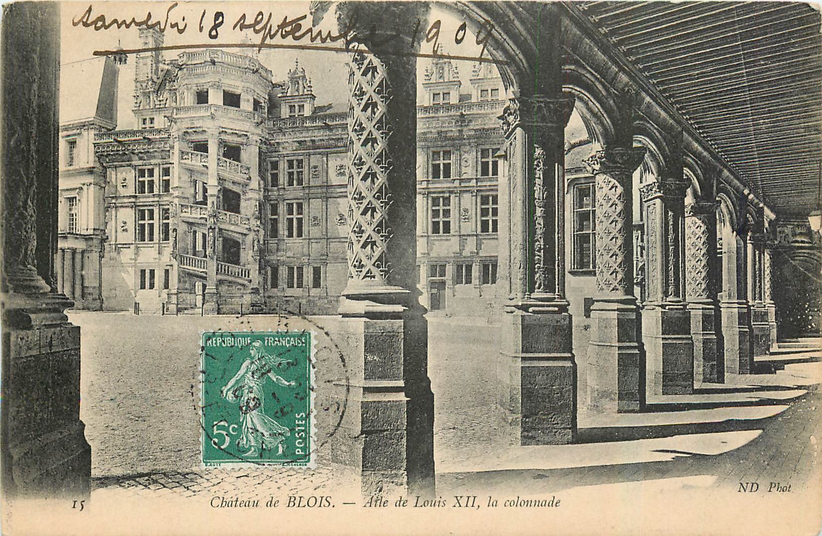 CPA Chateau de Blois Aile de Louis XII la Colonnade 