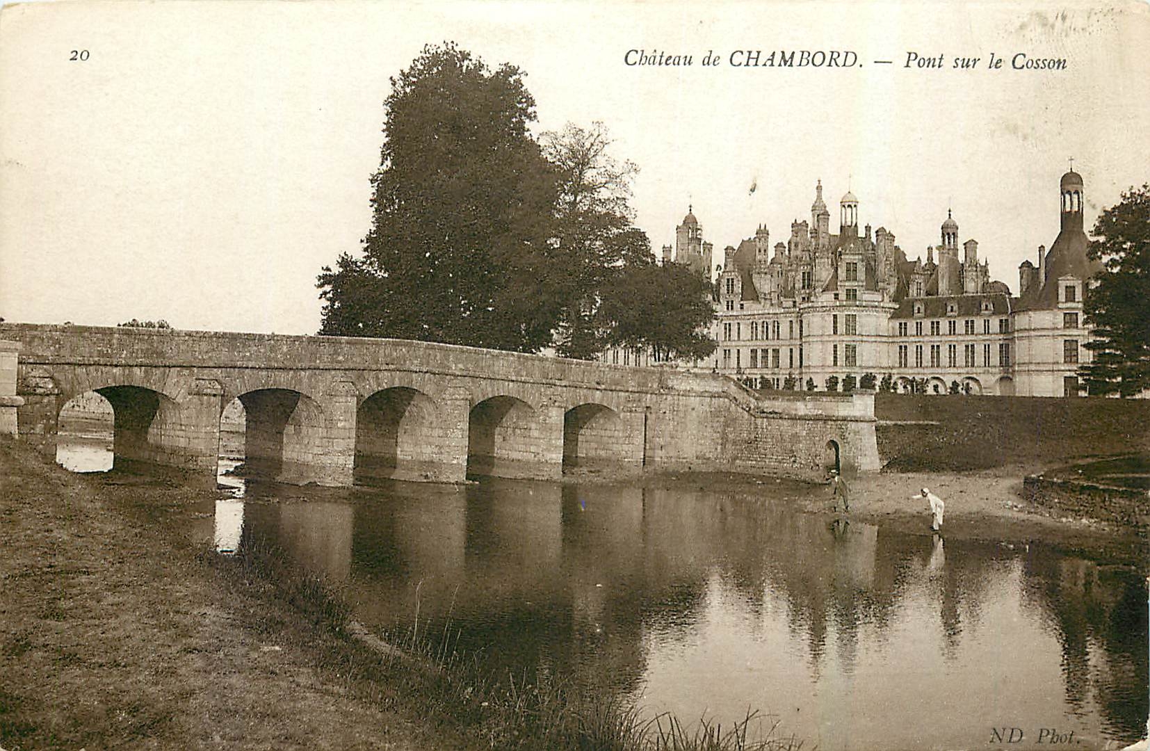CPA Chateau de Chambord Pont sur le Cosson 