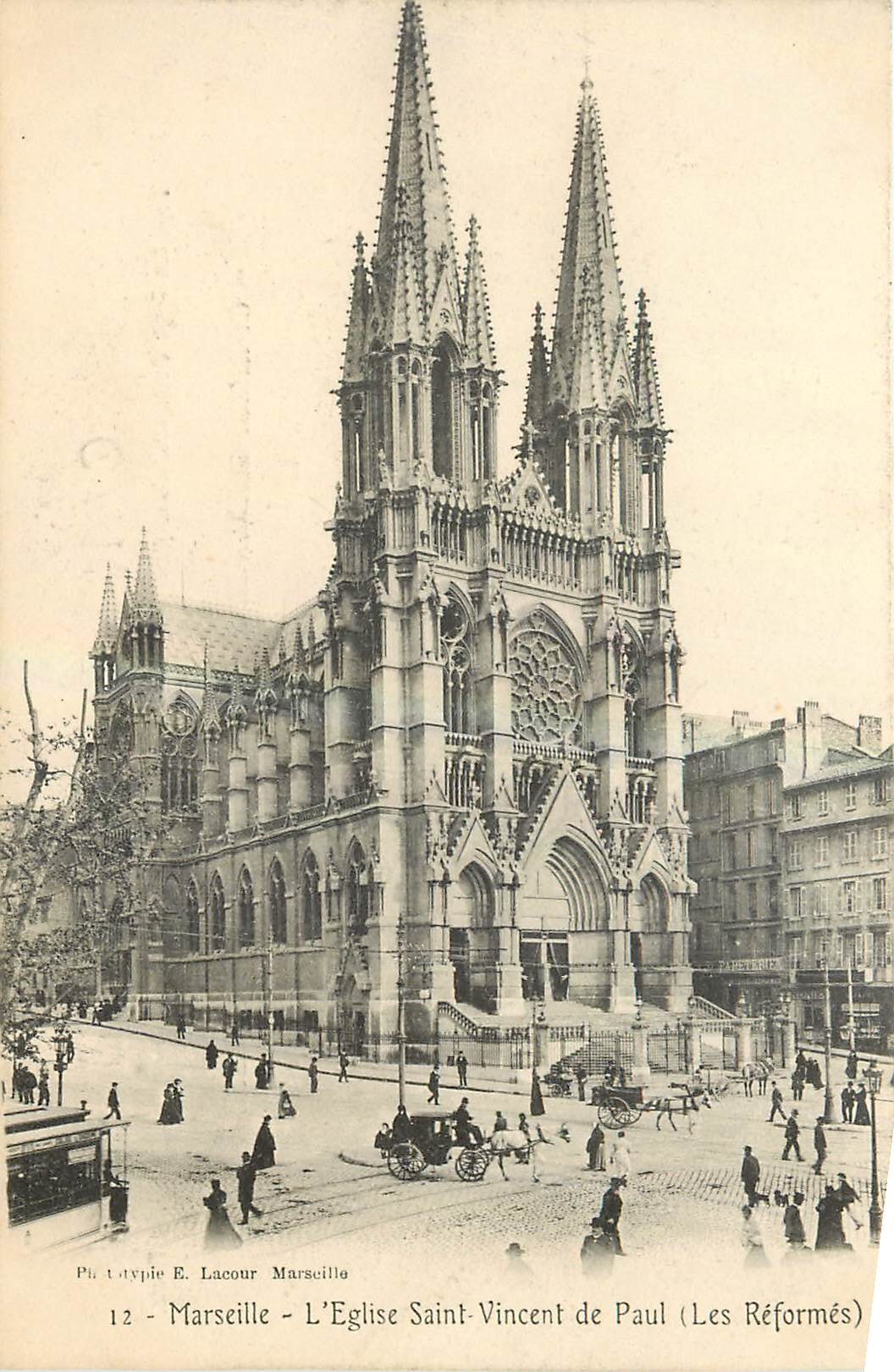 CPA Marseille L'Eglise Saint Vincent de Paul Les Reformes 