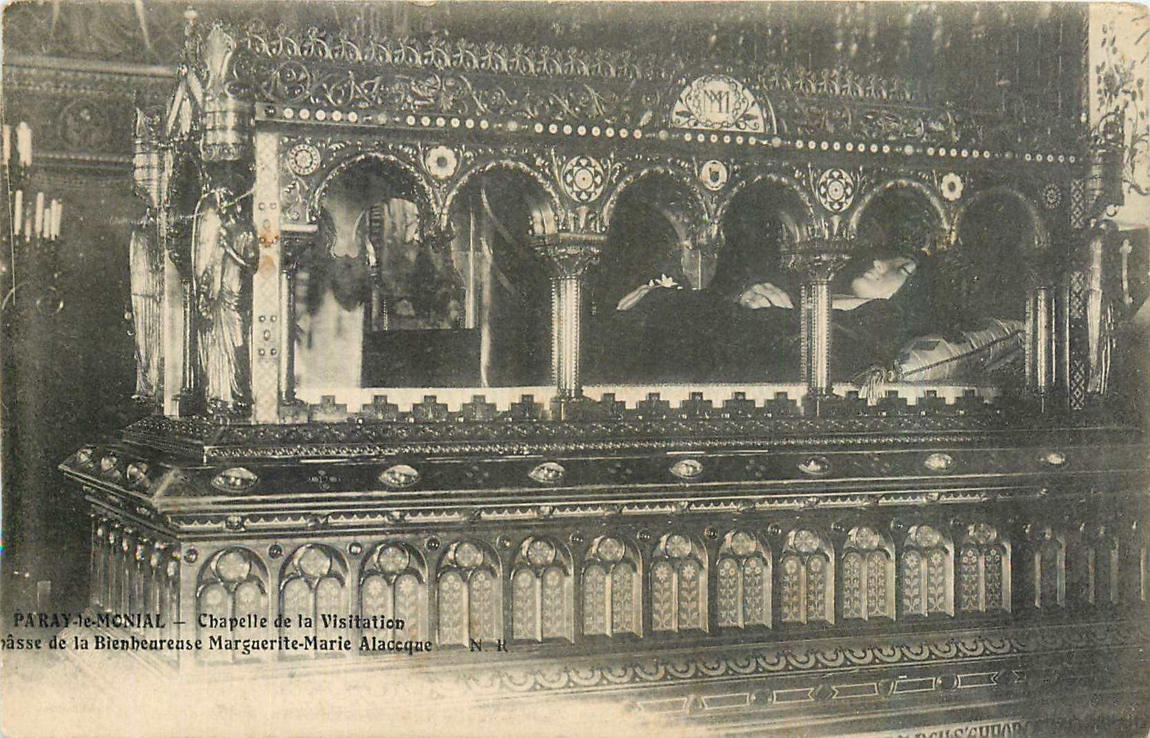 CPA Paray le Monial Chapelle de la Visitation Chasse de la Bienbearense Marguerite Marie alaceque