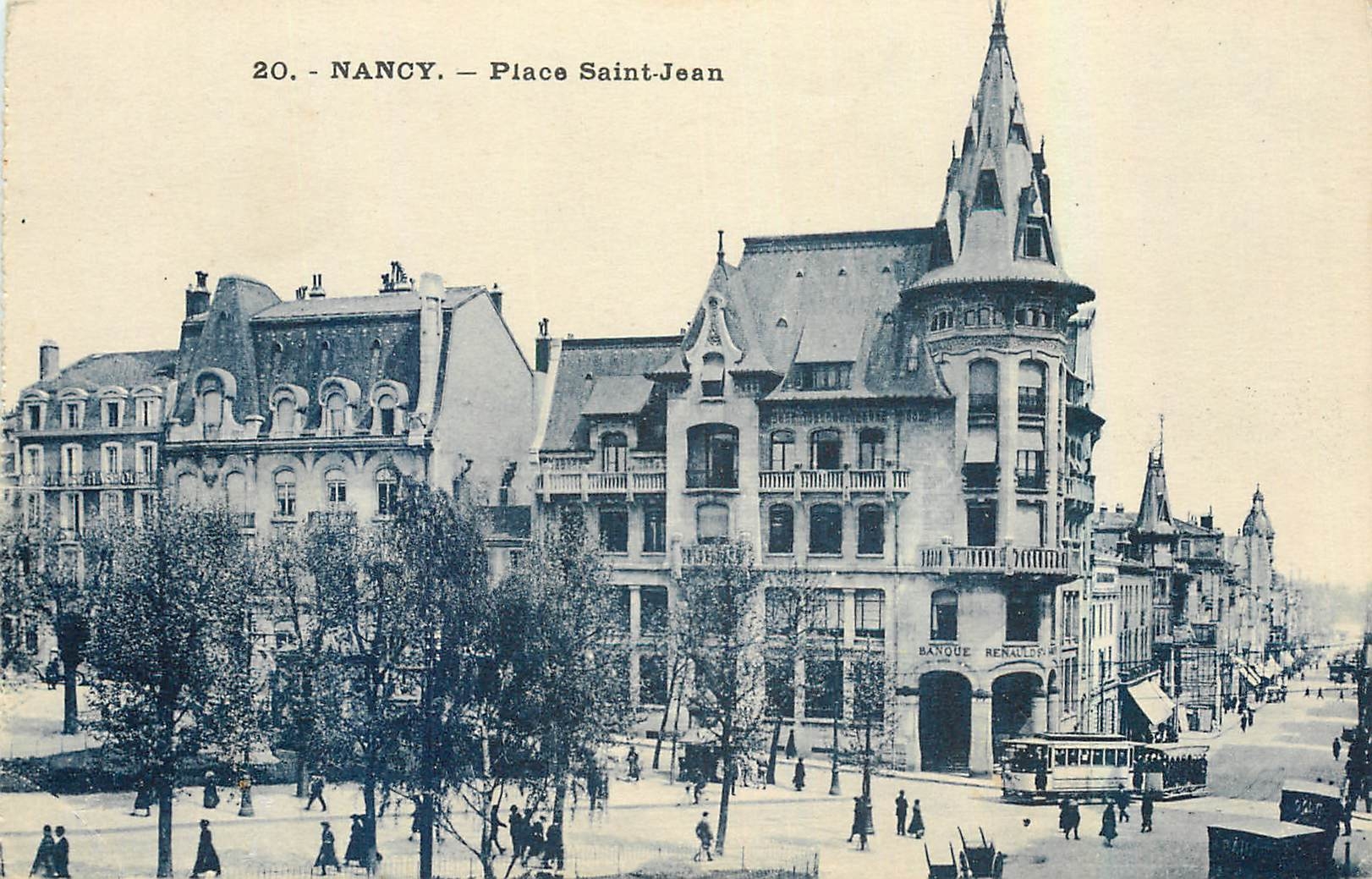 CPA Nancy Place Saint Jean Tramway