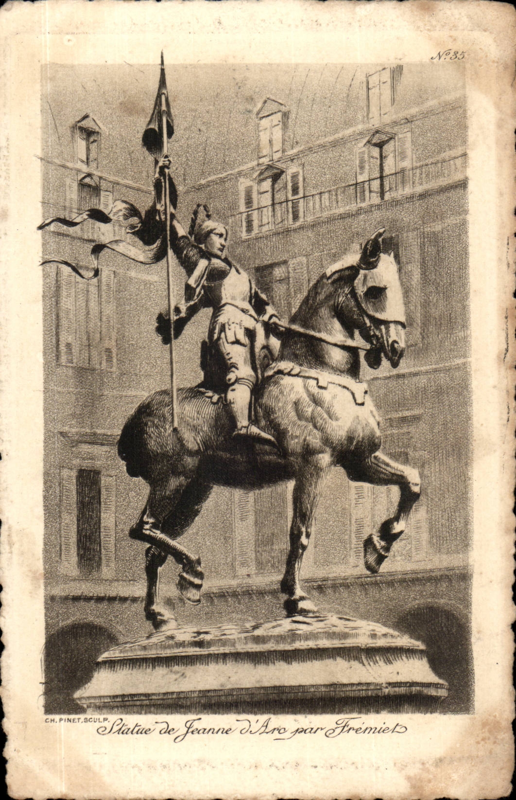Paris CPA Statue de Jeanne d'arc par Fremiet