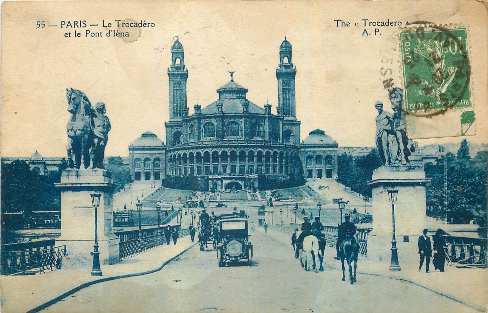 CPA Paris Le Trocadero et le Pont d'Iena 