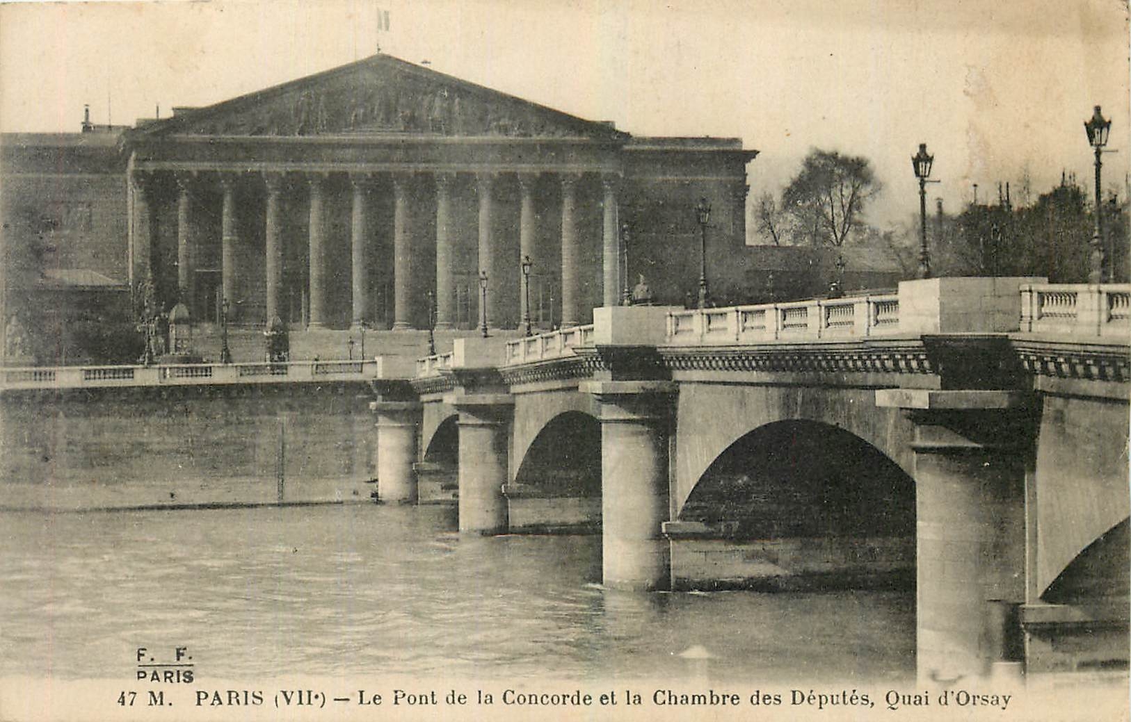 CPA Paris Le Pont de la Concorde et la Chambre des Deputes Quai d'Orsay 