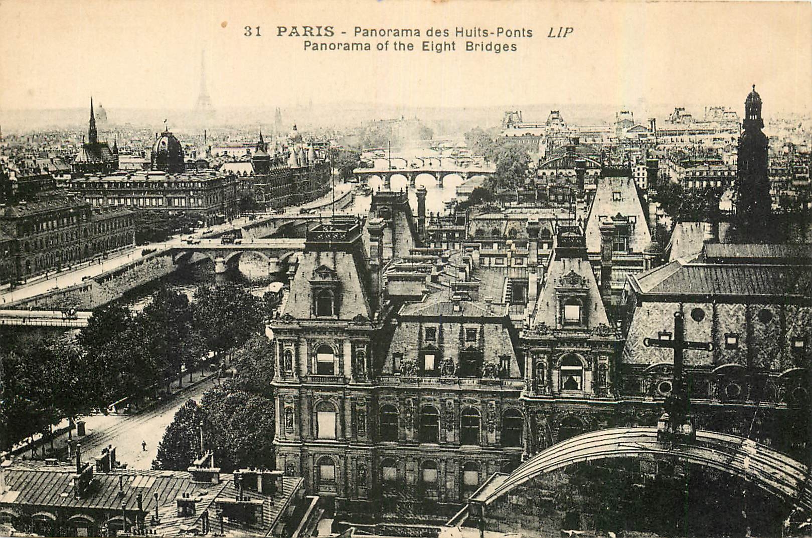 CPA Paris Panorama des Huits Ponts 