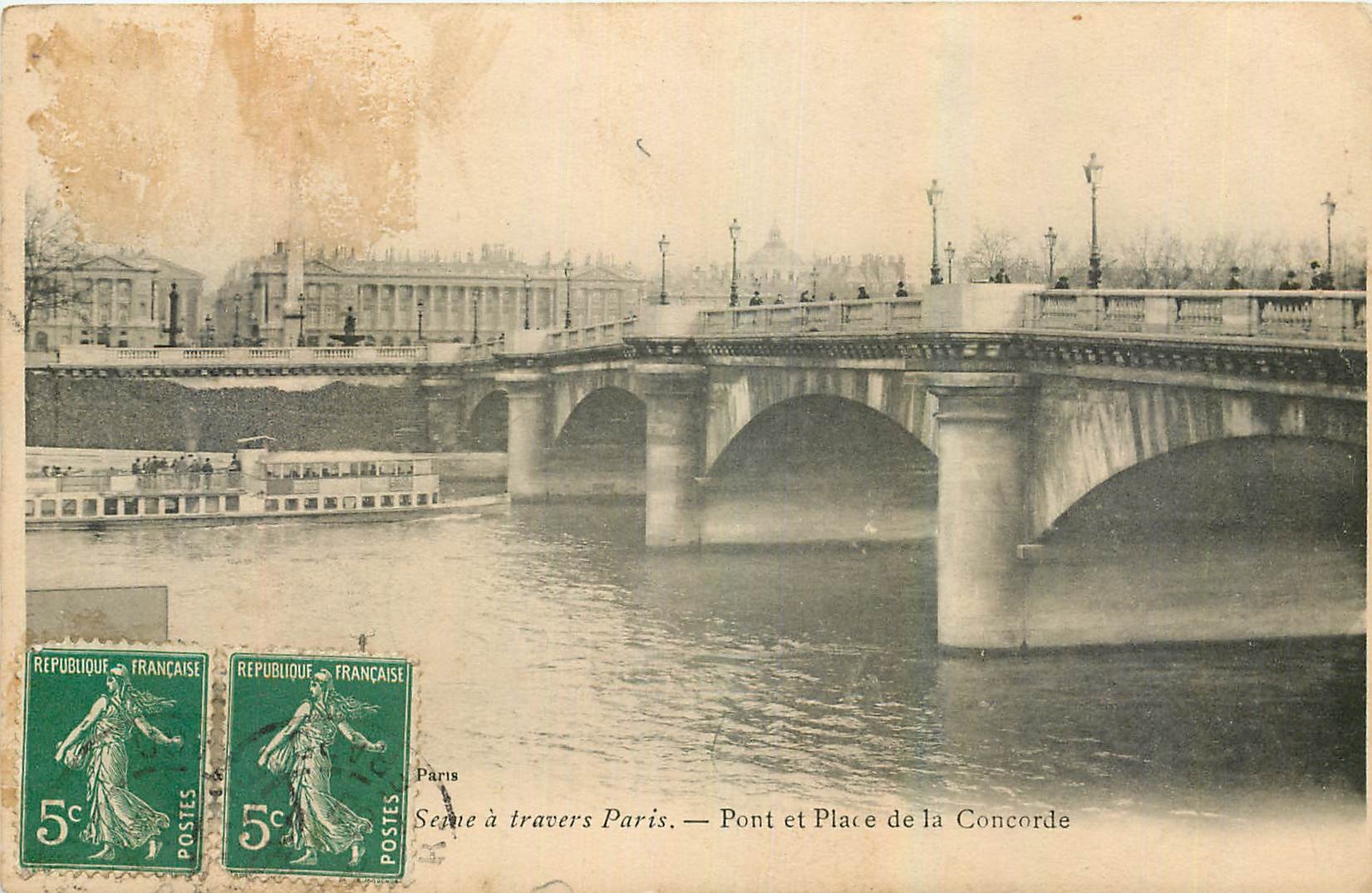 CPA Paris Pont et Place de la Concorde 