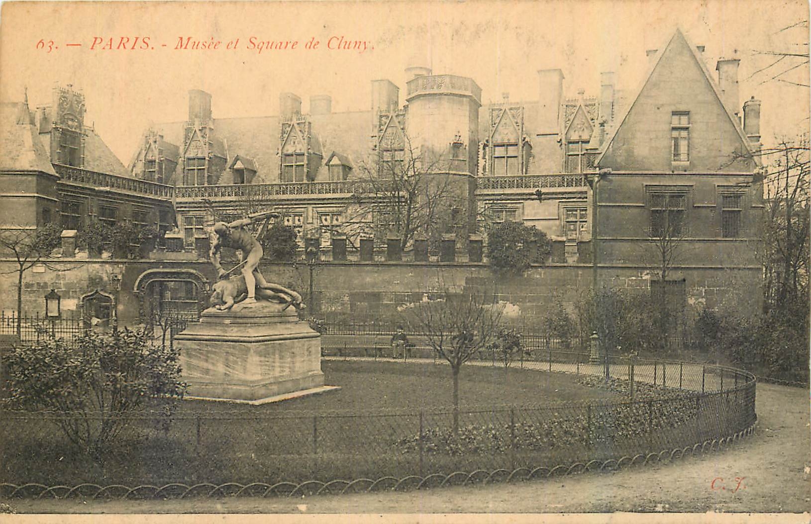 CPA Paris Musee et Suare de Cluny 
