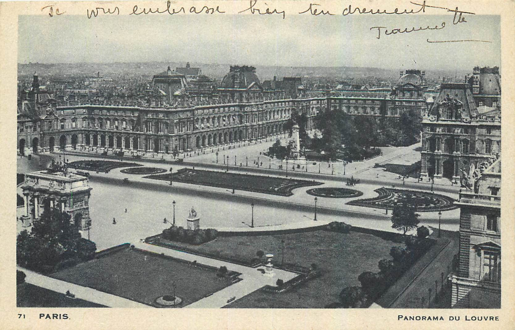 CPA Paris panorama du Louvre 
