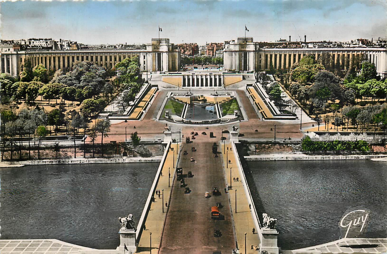 CPA Paris et ses Merveilles Le Pont d'Iena et le palais de Chaillot 