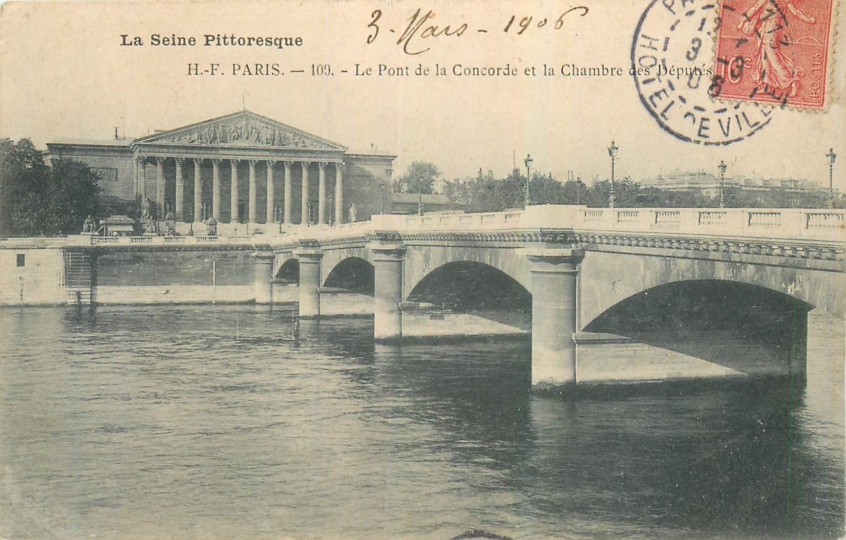 CPA La Sainte Pittoresque Paris Le Pont de la Concorde et la Chambre des Deputes 